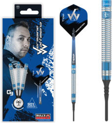 BULL'S Darts Jermaine Wattimena G3 Softdart 90%, 20g gravírozott
