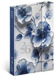 Realsystem Határidőnapló REALSYSTEM 110x160mm heti sárga lapos márneses záródású Porcelain flower 2027 (5412-PO) - robbitairodaszer