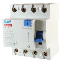 GMV GML1 Fi-relé 4P 25A 30mA AC osztály áram-védőkapcsoló (GML1-4P/AC 25.30)