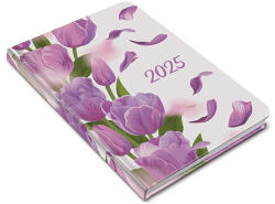 REALSYSTEM Zsebnaptár REALSYSTEM Fiestina B/6 álló fehér lapos Virágminta 2026 (5411-67)