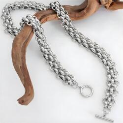 HARAHU Colier pentru femei ES-38446 - Argintiu / 42cm / 13mm KP38446