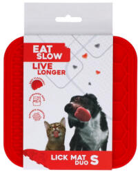 EAT SLOW ES Live Longer Lick Mat Duo S piros (110740)