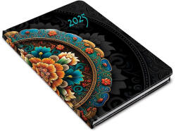 REALSYSTEM Zsebnaptár REALSYSTEM Fiestina B/6 álló heti fehér lapos Mandala 2027 (5411-61) - papir-bolt