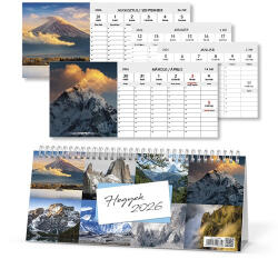 PD Calendar Naptár Csonka asztali pd Hegyek 2026