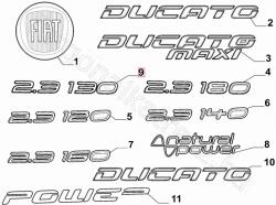 FIAT eredeti Felirat ''2.3 130