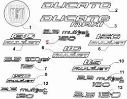 FIAT eredeti Felirat 2.3 150 FIAT DUCATO IV (06-) (735683111)