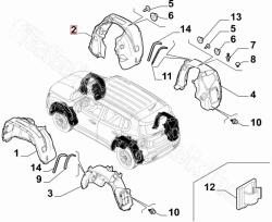 FIAT eredeti Dobbetét jobb első JEEP RENEGADE (51965514)