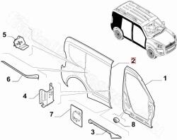FIAT eredeti Bal oldalkeret Doblo FIAT DOBLO III (51810984)