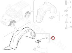 FIAT eredeti Dobbetét bal első FIAT FIORINO 07- (735709651)
