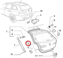 FIAT eredeti H. ajtó kéder ALFA ROMEO 159 (50506622)