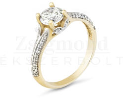  14 karátos sárga- és fehérarany eljegyzési gyűrű - PP20s (AU13782) AU13782