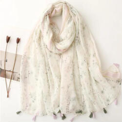  MA-38431 kendő - Fehér/Multiszínű