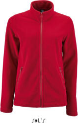SOL'S Női NORMAN cipzáras egyszerű polár pulóver, SOL'S SO02094, Red-S (so02094re-s)
