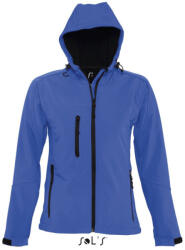 SOL'S Női REPLAY kapucnis cipzáras softshell dzseki, SOL'S SO46802, Royal Blue-M (so46802ro-m)