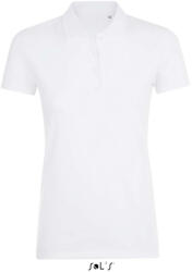 SOL'S Női PHOENIX sztreccs galléros póló, SOL'S SO01709, White-L (so01709wh-l)
