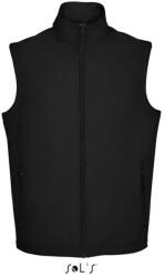 SOL'S Férfi RACE cipzáras softshell mellény, SOL'S SO02887, Black-3XL (so02887bl-3xl)