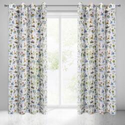 Takoy Draperie BILLY pentru camera copiilor din etamină cu imprimeu de animale colorate de 140 x 250 cm