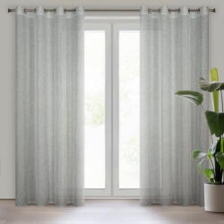 Takoy Draperie KENDAL din țesătură cu o structură fină de plasă împletită cu un fir de argint de 140 x 250 cm-HF-423996