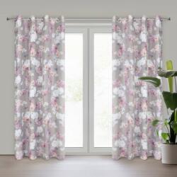 Takoy Draperie SHERRY cu imprimeu floral din etamină de 140 x 250 cm