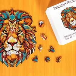  Egzotikus oroszlán fa puzzle L Papír doboz