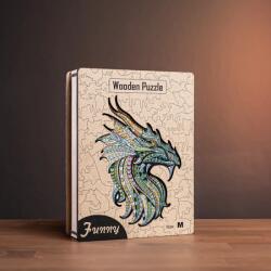  Sárkány fa puzzle M Prémium fa doboz