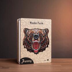 Medve fa puzzle M Prémium fa doboz
