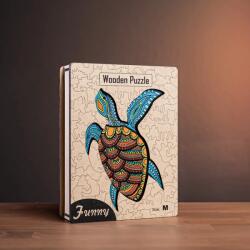 Tengeri teknős fa puzzle L Prémium fa doboz