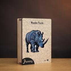 Rinocérosz fa puzzle L Prémium fa doboz