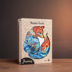 Szelíd róka fa puzzle L Prémium fa doboz