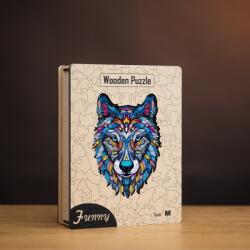 Mágikus farkas fa puzzle L Prémium fa doboz