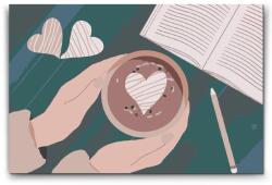  Festés számok szerint - Forró kakaó Méret: 40x60cm, Keretezés: Keret nélkül (csak a vászon)