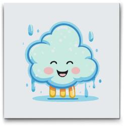  Festés számok szerint - Boldog felhő Méret: 30x30cm, Keretezés: Keret nélkül (csak a vászon)