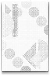  PontPöttyöző - Geometriai dizájn Méret: 40x60cm, Keretezés: Kartonlemezen, Szín: Kék