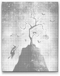  PontPöttyöző - Boszorkányszabbat Méret: 40x50cm, Keretezés: Műanyagtáblával, Szín: Kék