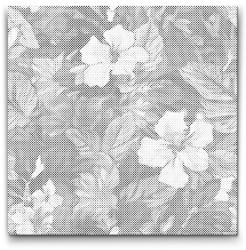  PontPöttyöző - Virágos háttér - Hibiszkusz Méret: 50x50cm, Keretezés: Műanyagtáblával, Szín: Kék