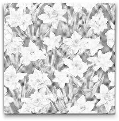  PontPöttyöző - Virágos háttér - Nárciszok Méret: 50x50cm, Keretezés: Kartonlemezen, Szín: Fekete