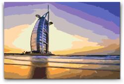  Festés számok szerint - Burj Al Arab, Dubai Méret: 40x60cm, Keretezés: Keret nélkül (csak a vászon)
