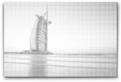  PontPöttyöző - Burj Al Arab, Dubai Méret: 40x60cm, Keretezés: Műanyagtáblával, Szín: Zöld