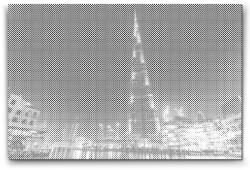  PontPöttyöző - Burj Khalifa, Dubai Méret: 40x60cm, Keretezés: Keret nélkül (csak a vászon), Szín: Kék
