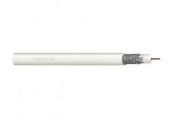 ASSMANN Coaxial cable DIGITUS RG-6, 75 Ohm, shield (2 x foil + 77% coverage braid), Eca, PVC, 305m, white, reel (DK-RG6-P)
