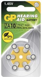 GP Batteries Hallókészülék gombelem, ZA10, 1, 45V, 6db/bliszter, B3510 (B3510)