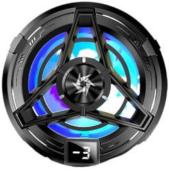 Techsuit Phone Cooler Techsuit (SL17) - Mágneses, Hőmérséklet Kijelző, Fények, Gyors Hűtés, Hidraulikus Zajcsökkentés - Fekete