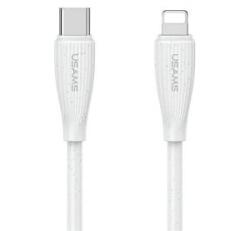 USAMS GREEN SERIES adatkábel (Type-C - lightning, 30W, gyorstöltő, 100cm) FEHÉR (SJ717USB02) (SJ717USB02) - aqua