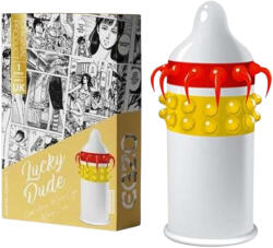 EGZO Lucky Dude - pontozott, csápos óvszer (1db) - szexaruhaz