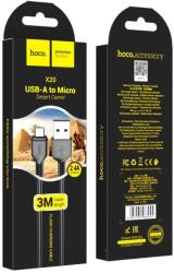 hoco. X20 Micro USB kábel 3.1A 3M Fekete