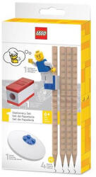 LEGO® Grafitceruza szett, HB, hegyezővel, radírral, mini figurával, LEGO (L52053) - officemarket