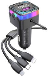 Earldom FM трансмитер Earldom ET-M98, Bluetooth, USB A(ж), USB C(м), 3.1A, черен (DF17768)