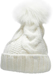  4F Női Törtfehér Kötött Sapka Pomponnal