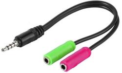 Vivanco Преходник Vivanco 45499, 3.5mm Jack(м) към 2x 3.5mm Jack(ж), черен (45499)