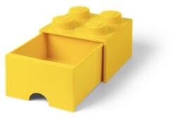 LEGO Tárolódoboz, fiókos, LEGO "Brick", sárga 40051732 (40051732)